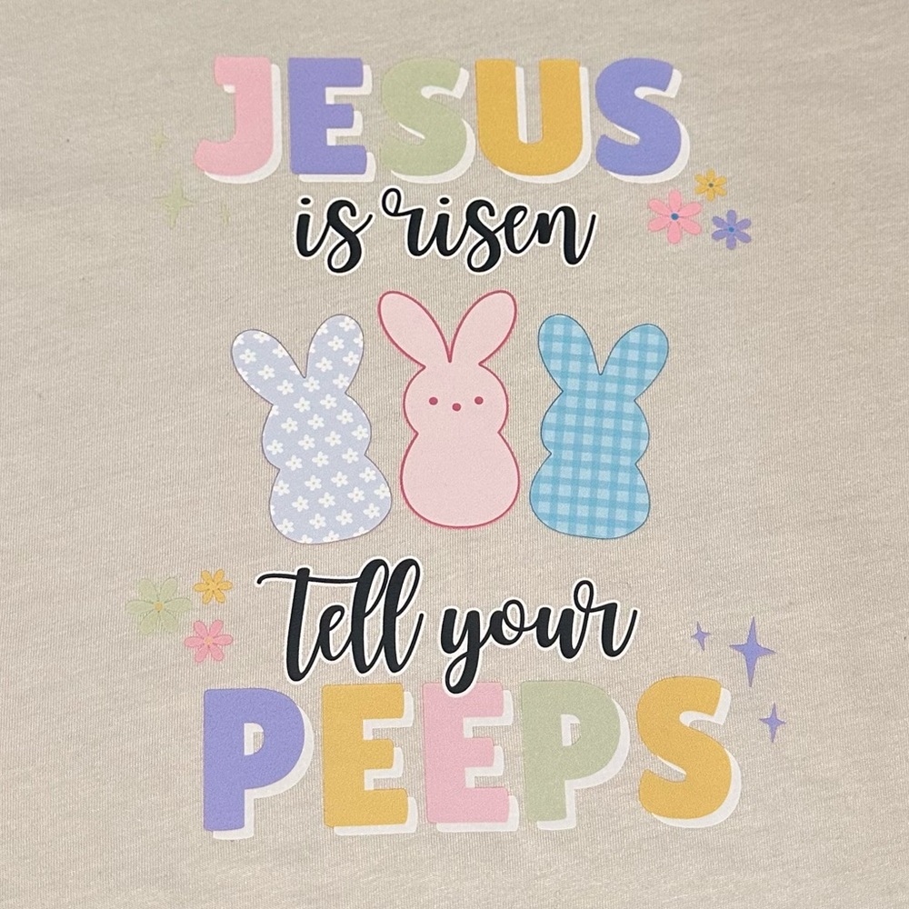 KIDS EASTER T SHIRT 🐣💖
Bella Canvas short sleeve tee. Pastel Peeps Graphic